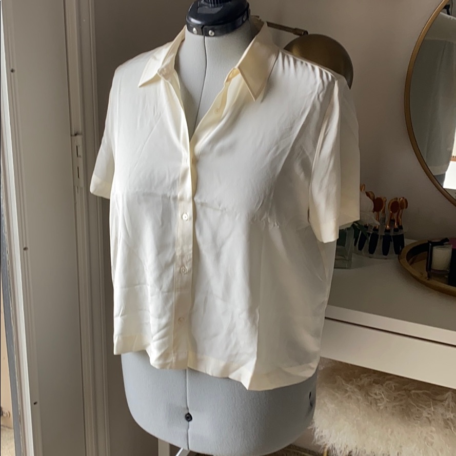 Silk Button Tee